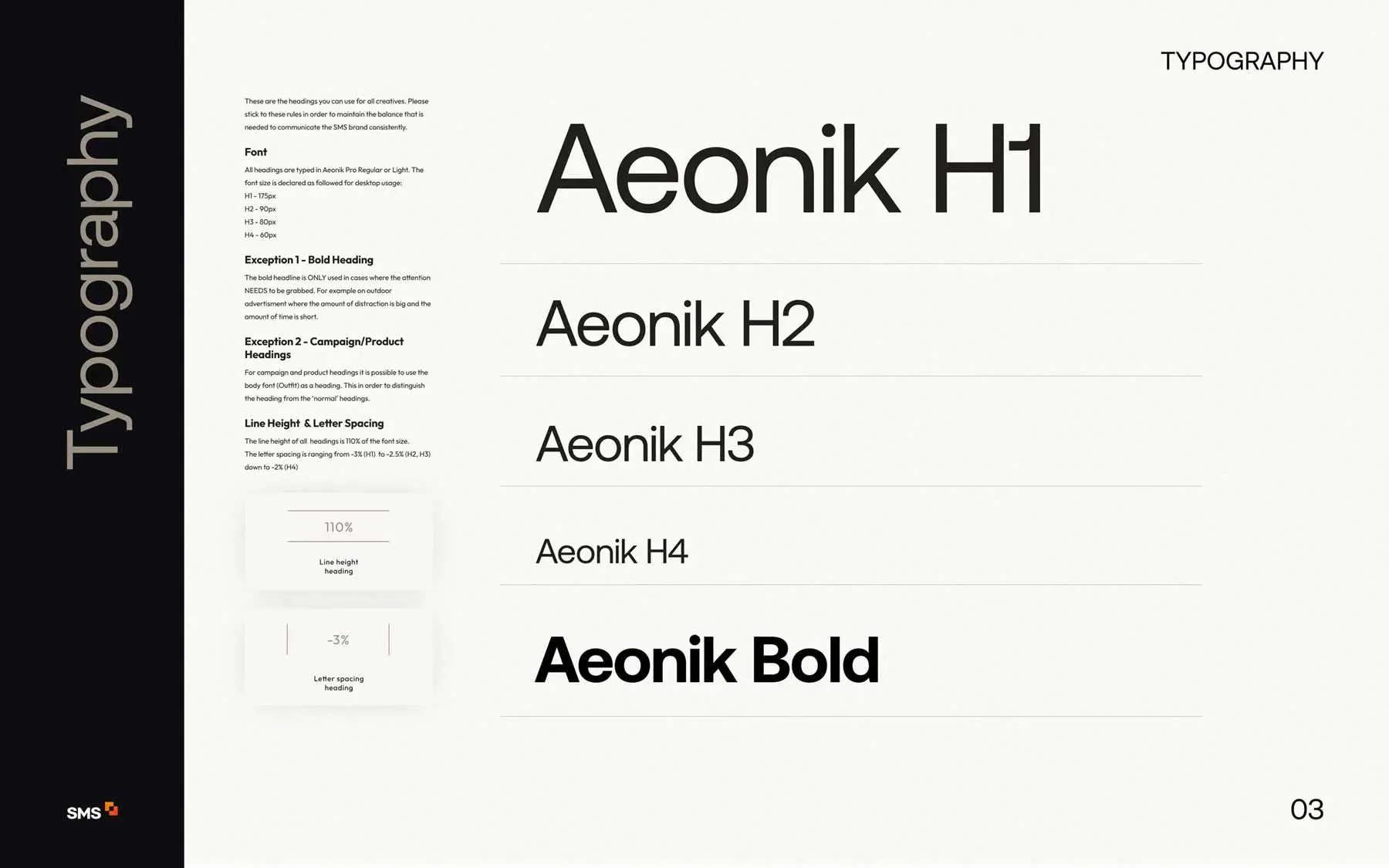Fonts pagina uit het brandbook van SMS Engineers